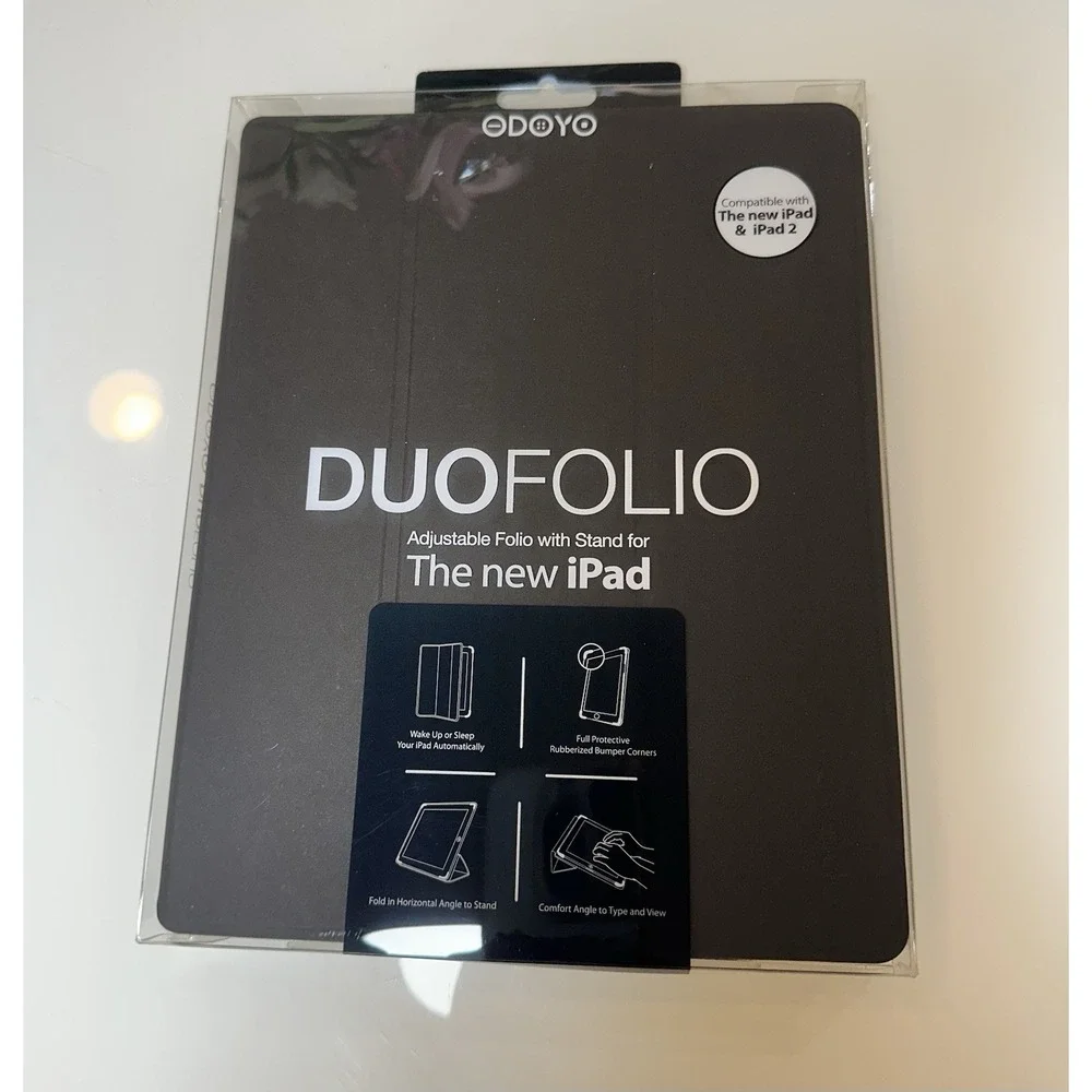 Odoyo Duo Folio iPad 2/3 Full Protective Flip Case w/Book Stand Cover Black